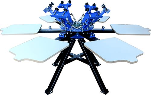 MÁY IN LỤA XOAY TAY 6 MÀU